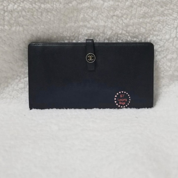 CHANEL black long wallet. Guaranteed authentic. - Picture 1 of 10